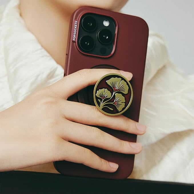 PopSockets iPhone 16 Pro Phone Case with MagSafe, Wireless Charging Compatible, Burgundy - Oxblood