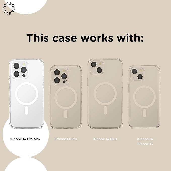 PopSockets iPhone 14 Pro Max Phone Case with MagSafe, Wireless Charging Compatible, Disney - Boho Wildflowers Maroon