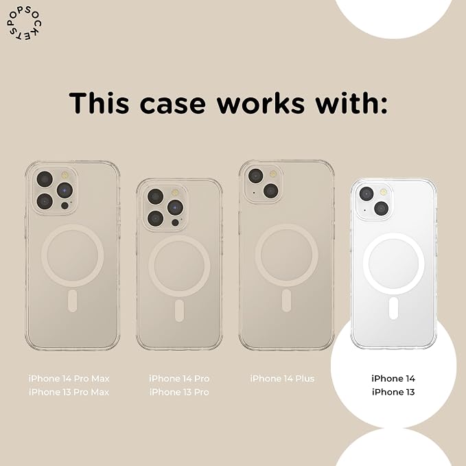 PopSockets iPhone 13 Phone Case with MagSafe- Coastal Dye Purple | Magnetic, Wireless Charging, Camera & Drop Protection, Purple, Aura, Rainbow, Colorful