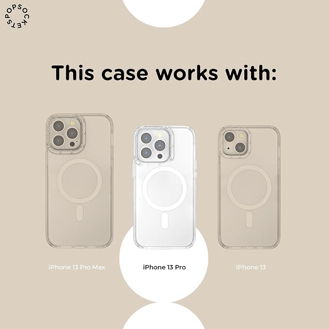 PopSockets iPhone 13 Pro Phone Case with MagSafe- Sunset Mariposa | Magnetic, Wireless Charging, Camera & Drop Protection, Butterfly, Moth, Luna, Western, Boho, Aesthetic