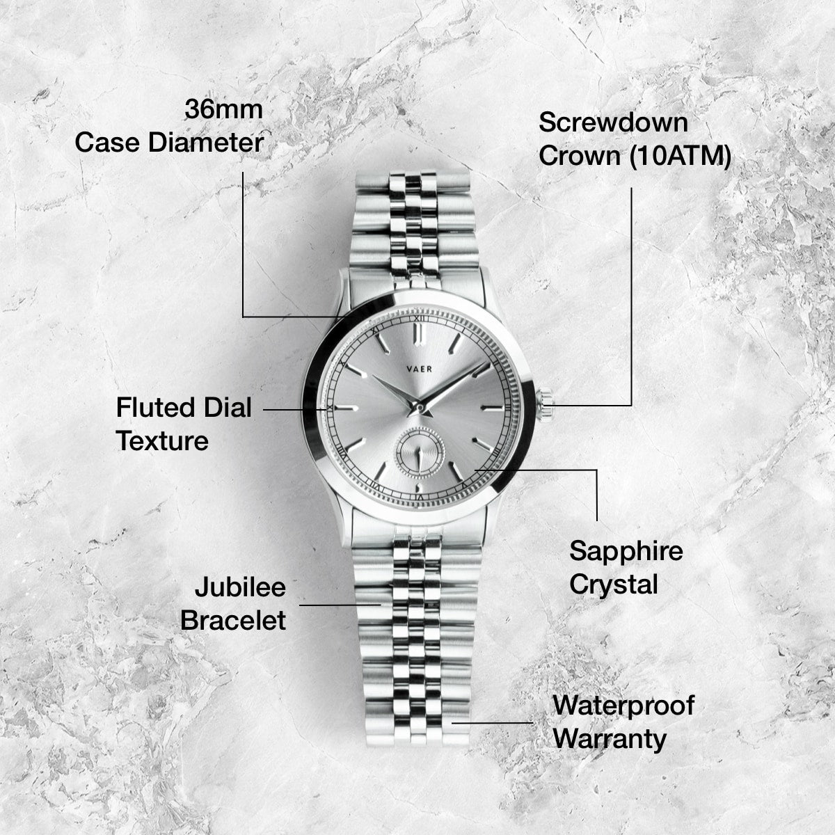C1 Ceremony Silver - 36mm Quartz